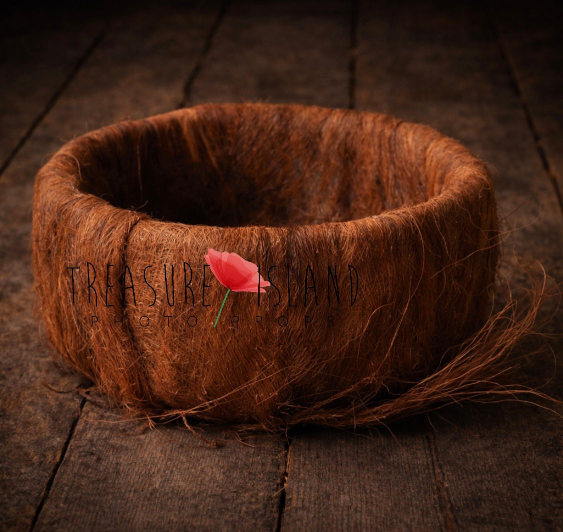 Tropical Bark Bowl – Handmade Newborn & Sitter Photography Prop
