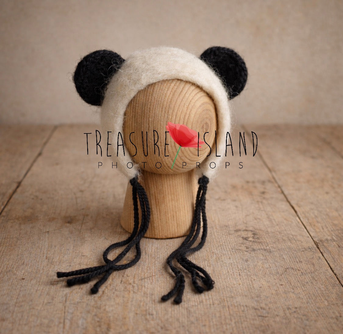 Felted Panda Set – Handmade Newborn & Sitter Photo Props