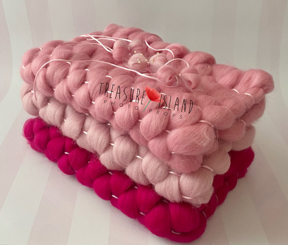 Flauschige Marshmallow-Decke _ Wollgewebe KLASSISCHE GEWEBTE DECKE - Marshmallow