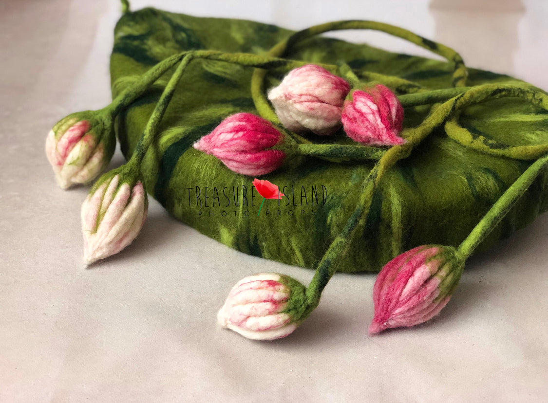 Felted FLOWER Garland - sizes to choose from