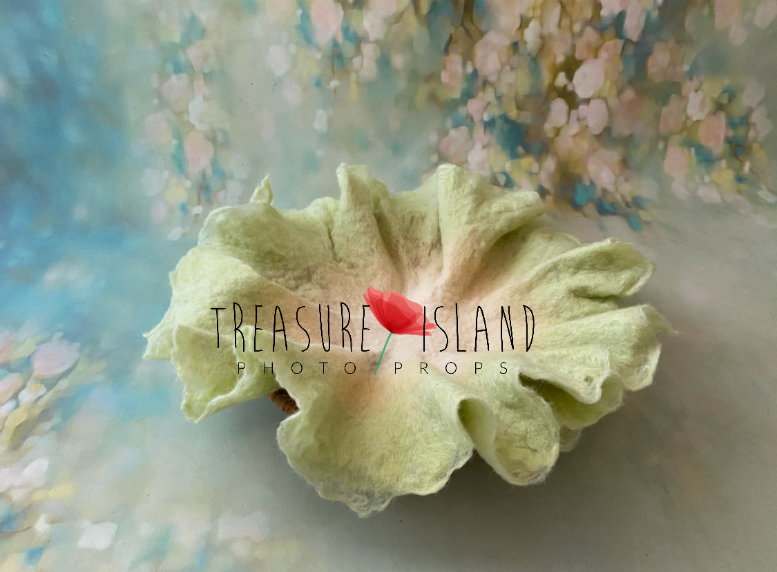 FELTED FLOWER BLANKET - # 6 EASTER COLOURS