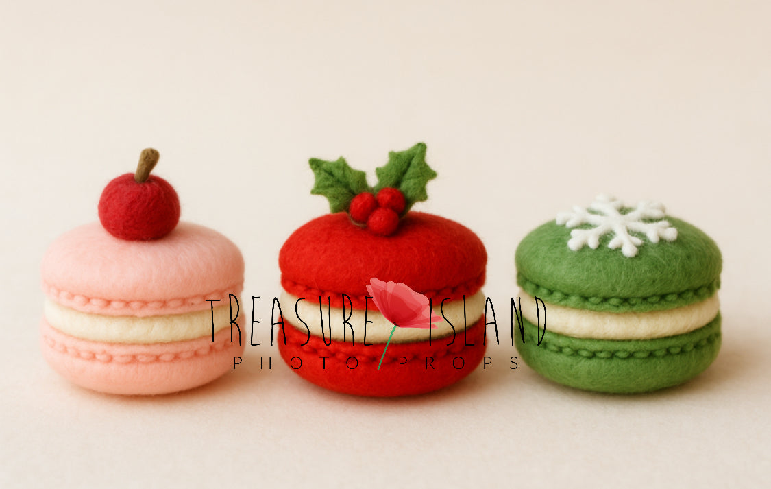 SANTA’S FESTIVE FANTASY – Felted Christmas Macarons Collection