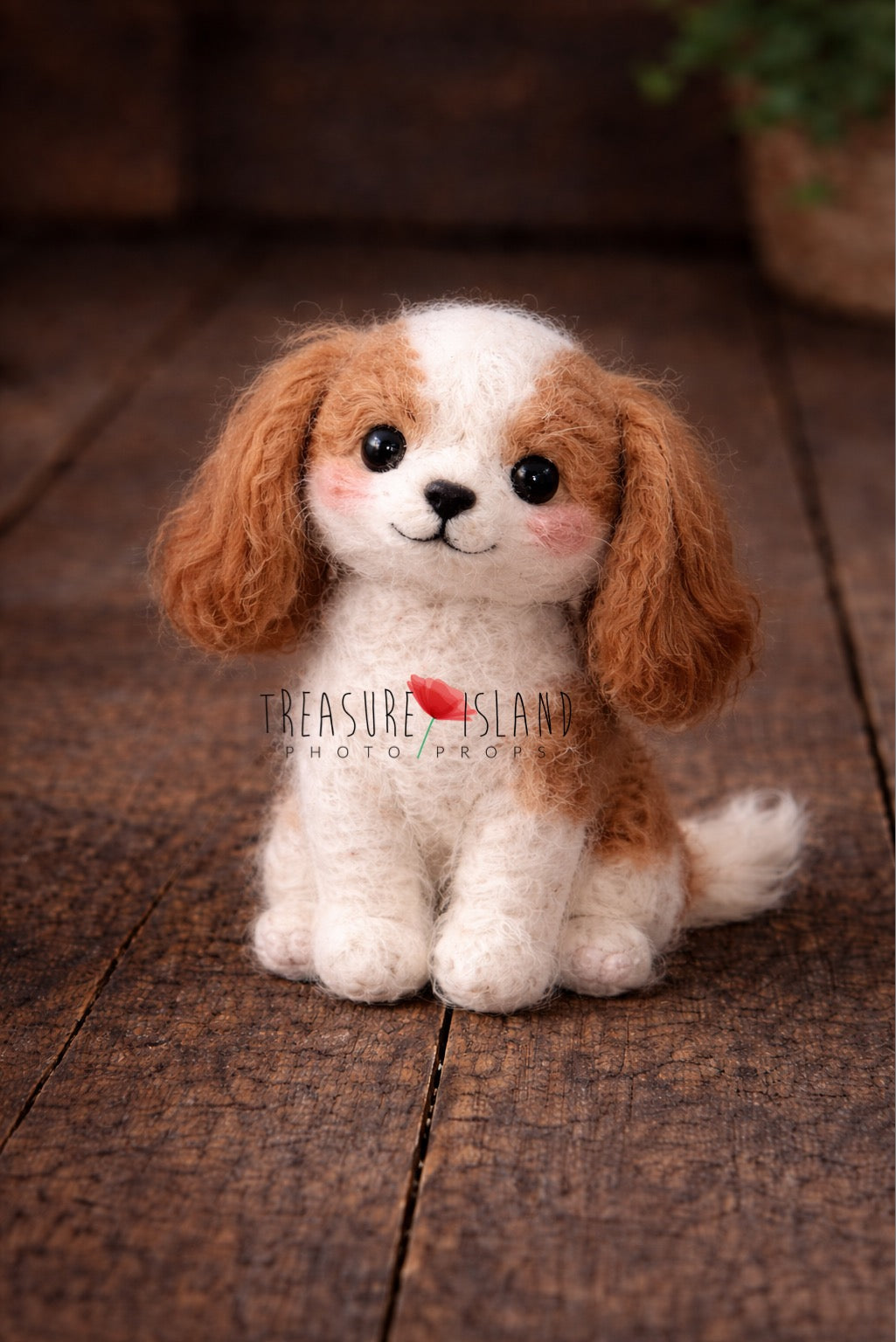 Tiny Paw Companion – Hand-Felted Puppy Photography Prop