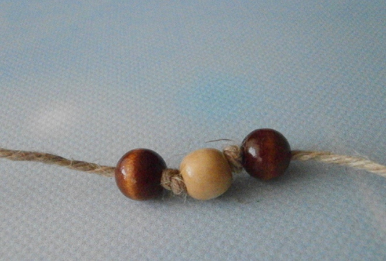 Natural Wooden Bead Tieback - Newborn Photography Prop