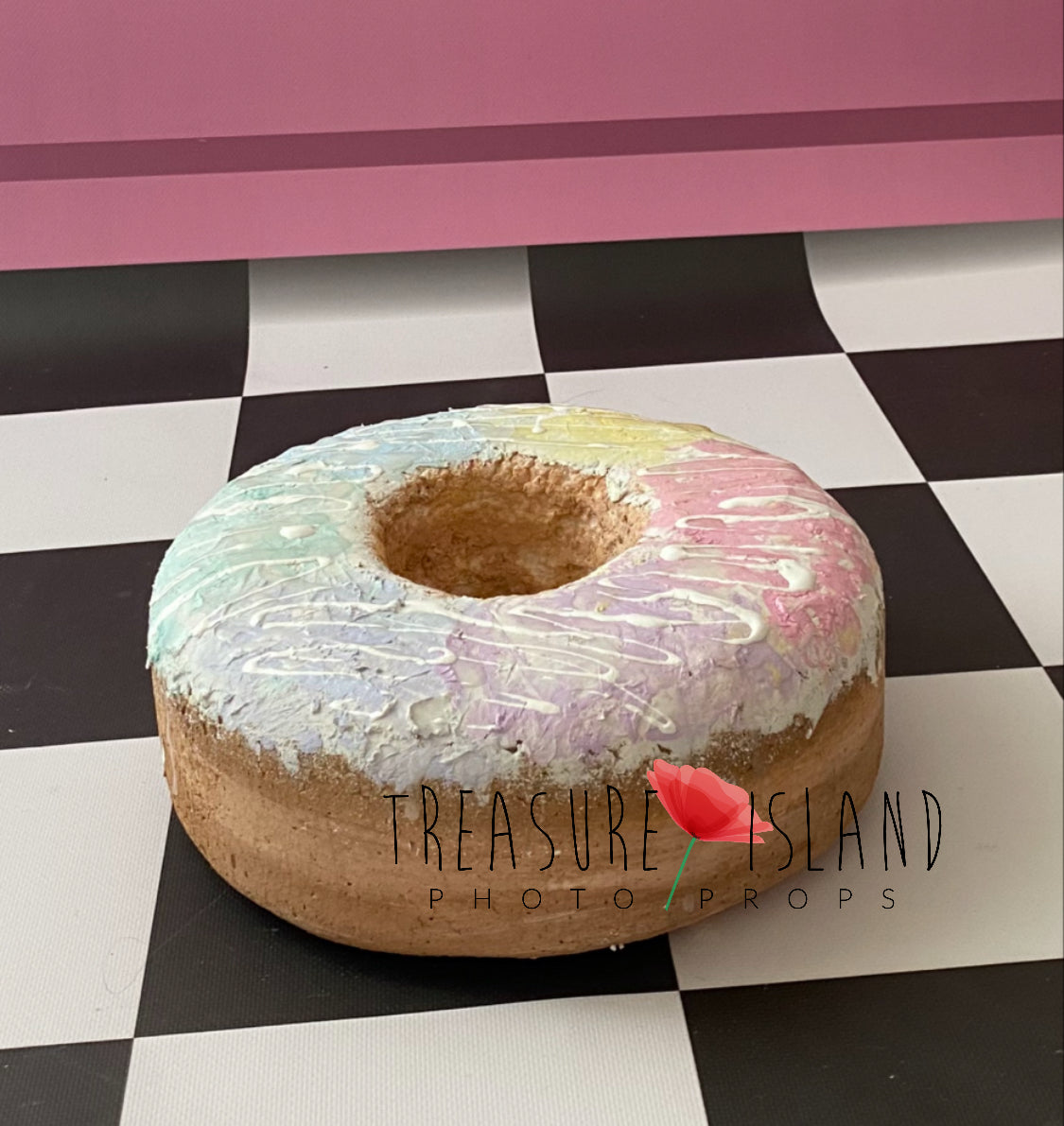 FAKE DONUT – RAINBOW GLAZE - Photo Props