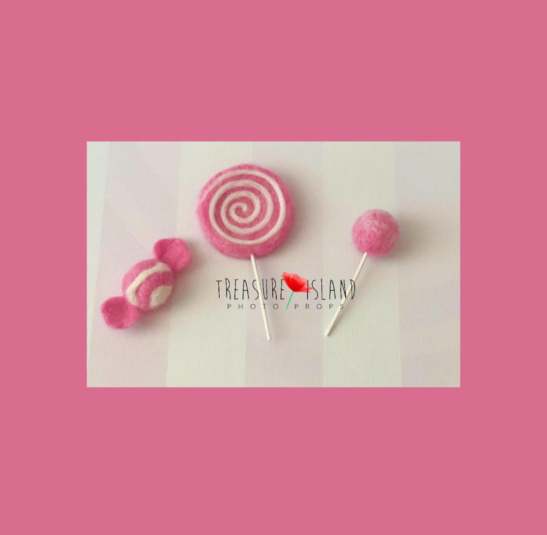Needle Doll Accessories – Lipstick, Pearls, Candy & Lollipops - Handmade Baby Props
