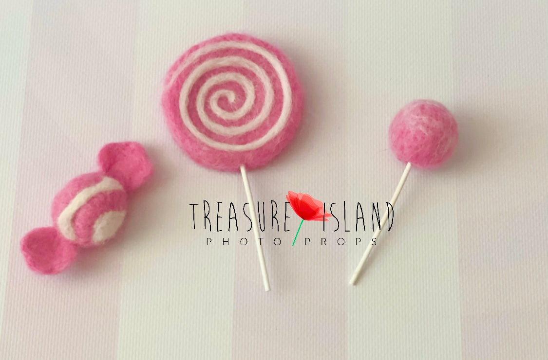Needle Doll Accessories – Lipstick, Pearls, Candy & Lollipops - Handmade Baby Props