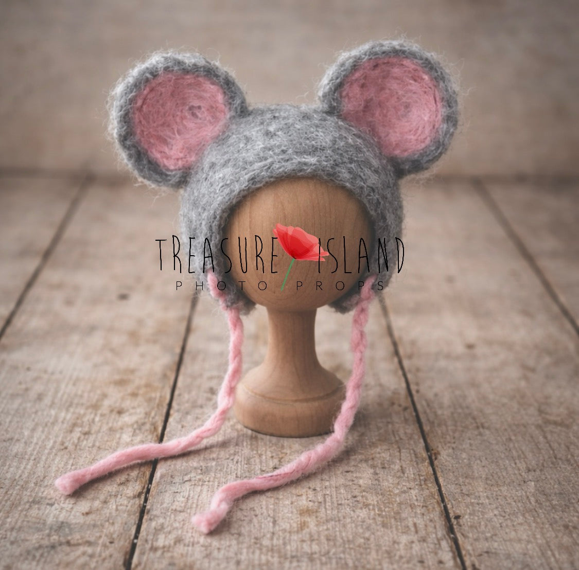 Little Mouse & Cheese Set – Hand-Felted Newborn Photography Prop