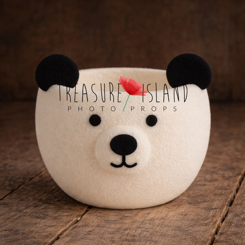 Panda-Bären-Schale – Styropor-Fotorequisite