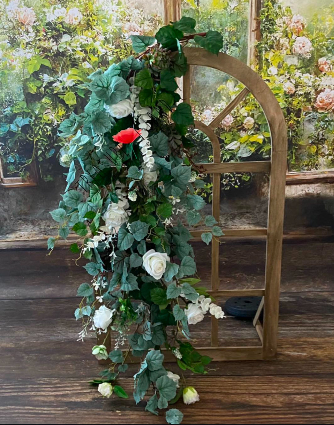 BOHO FLOWER OVERHANG ✨ BOHO Garland ✨Green & White