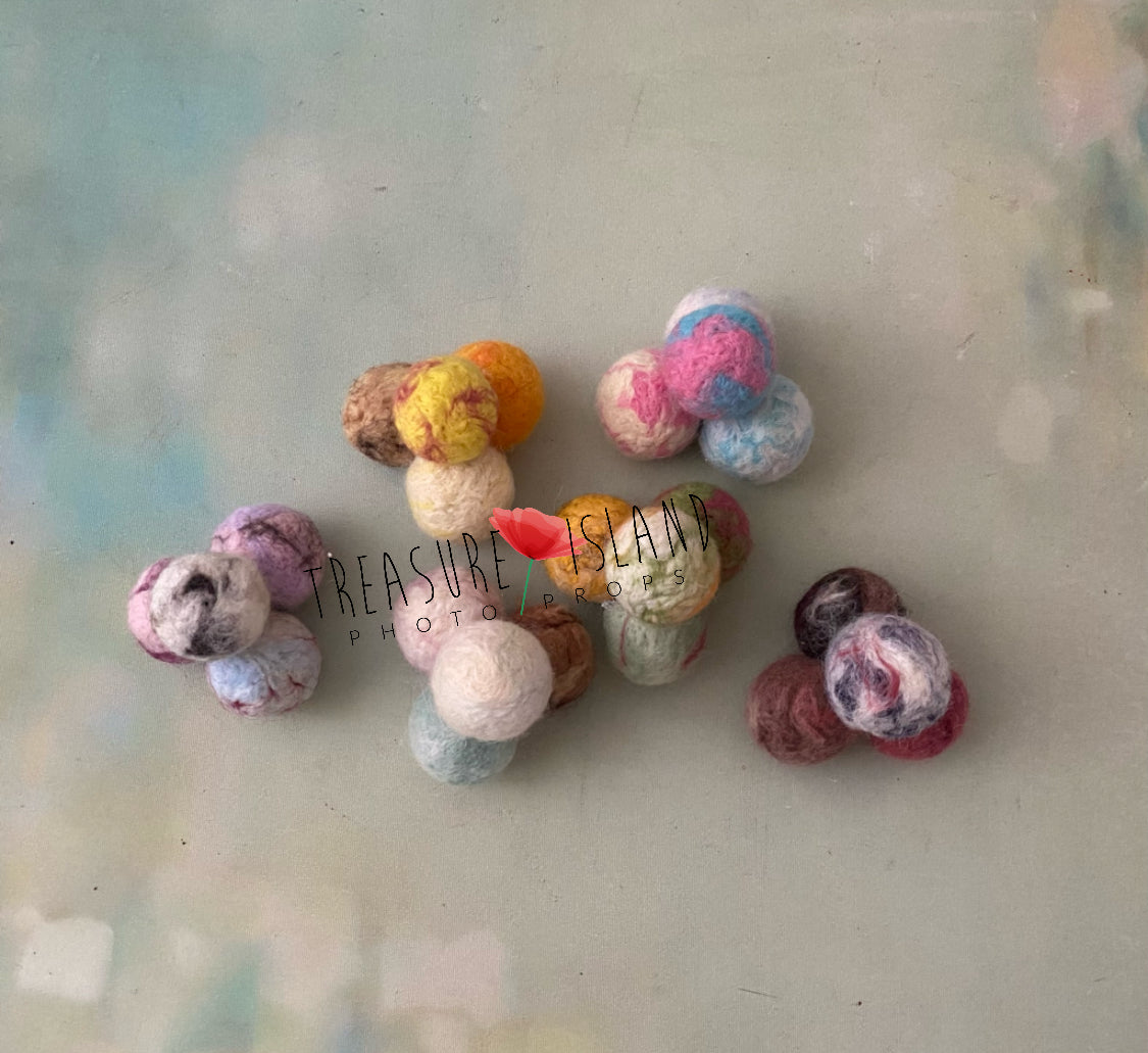 Felted ICE CREAM SCOOPS - customizable Photo Props ๐จ