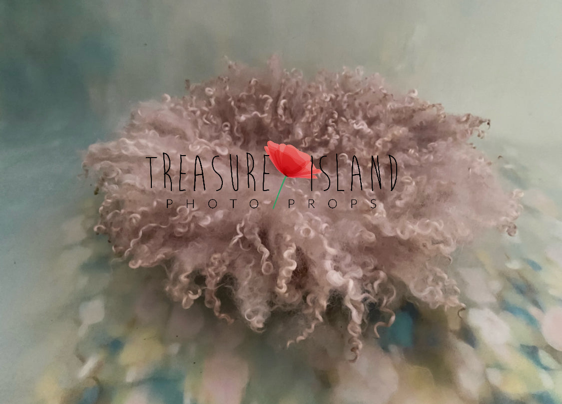 Felted Curly Blanket – Cappuccino Colour - Photo Props