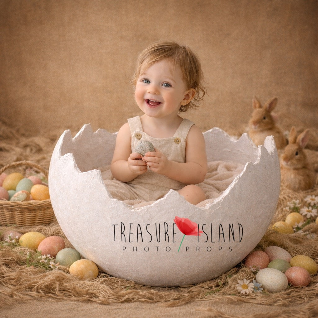 Easter Eggshell Prop – Handmade Plaster Version