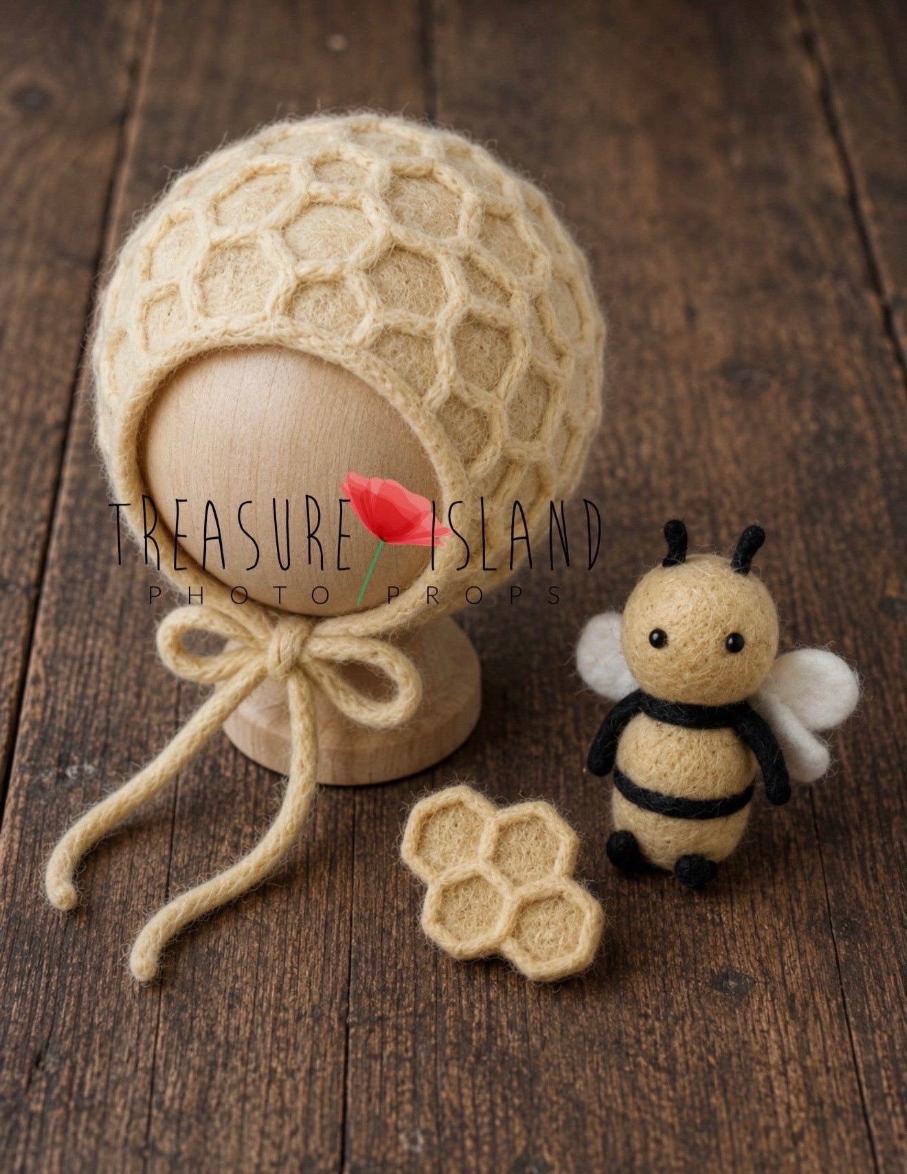 Honey Bee Felted Set – Handmade Newborn & Sitter Photography Prop