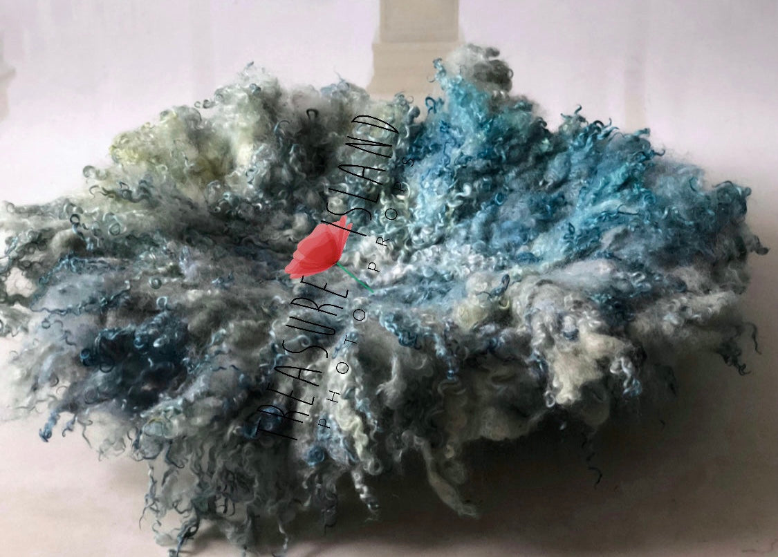 CURLY teal colour ✨6 sizes✨