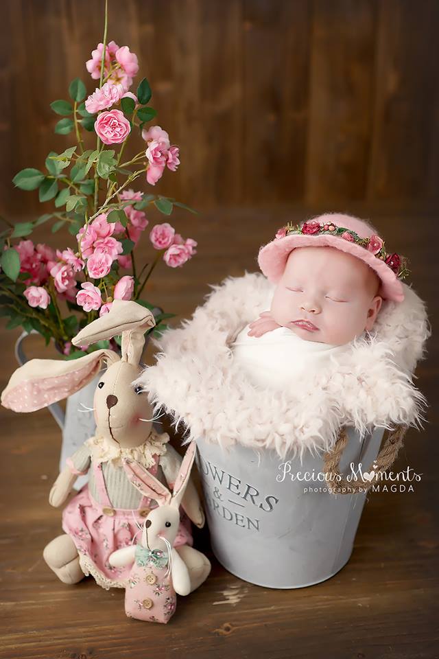 Filzhut für Mädchen mit Rosen