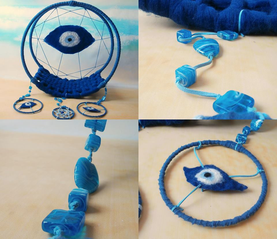 Prophetic Eye Dream Catcher Nest – Hand-Felted Newborn Photography Prop