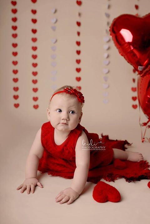 GEFILZTES HERZ mit Locken