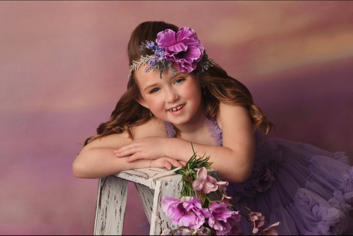 PREGNANCY Lavender BELT and Headband - Photo Props