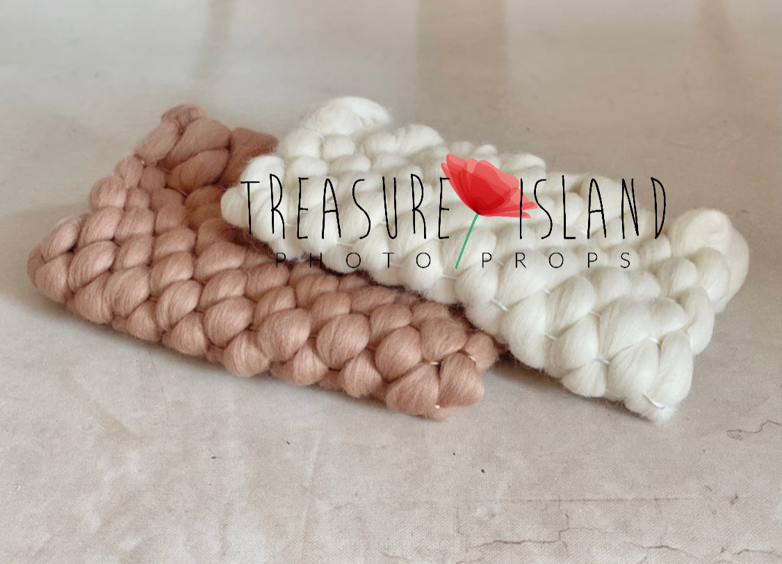 Flauschige Marshmallow-Decke _ Wollgewebe KLASSISCHE GEWEBTE DECKE - Marshmallow
