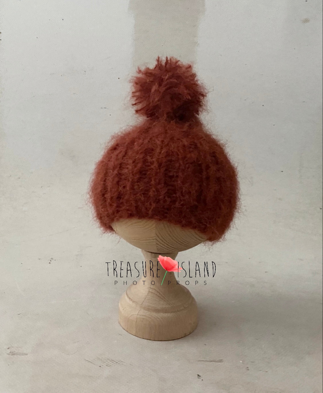 EXTRA FLUFFY woolen SET_Bear, hat and toy_Nb Photo props