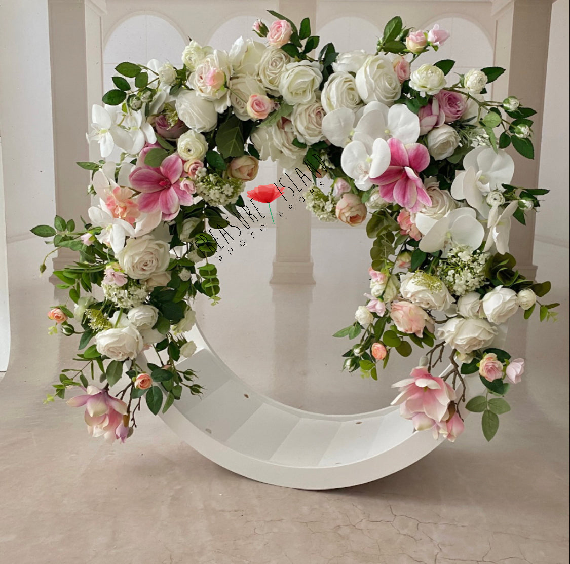 フラワーガーランド ホワイトとピンク ✨2サイズ✨