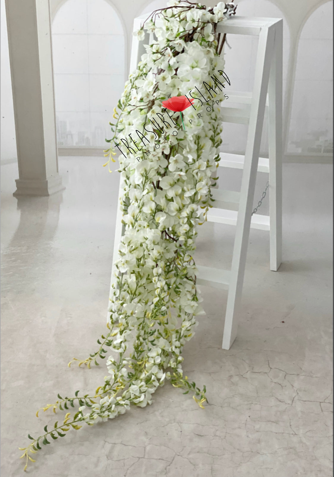 EXCLUSIVE White FLOWER OVERHANG 160 cm ✨Flower Garland