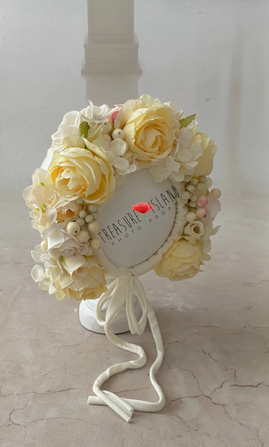 Vanilla FLOWER BONNET FLORAL BONNET ✨EASTER design