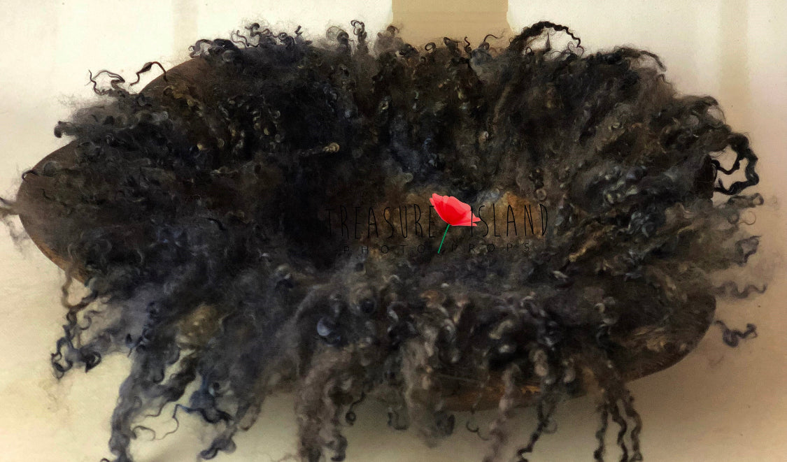 CURLY blanket graphite Chocolate colour ✨6 sizes✨