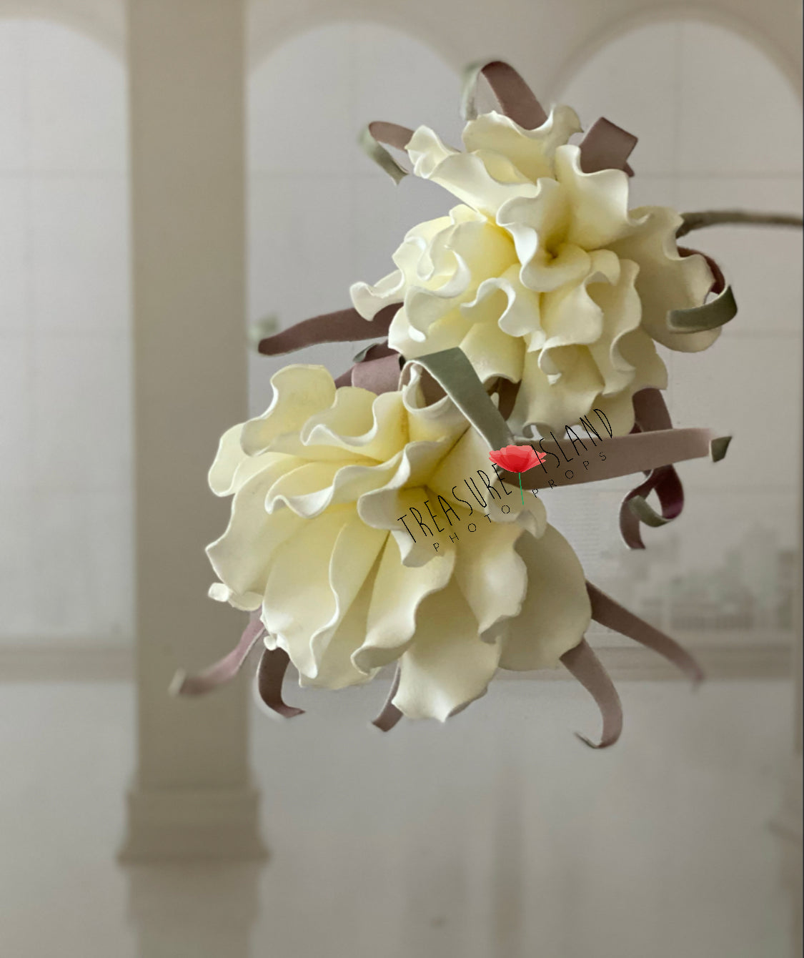 GIANT FLOWER ✨HUGE EXOTIC FLOWER ✨FINE ART ✨VANILA colour 97 cm