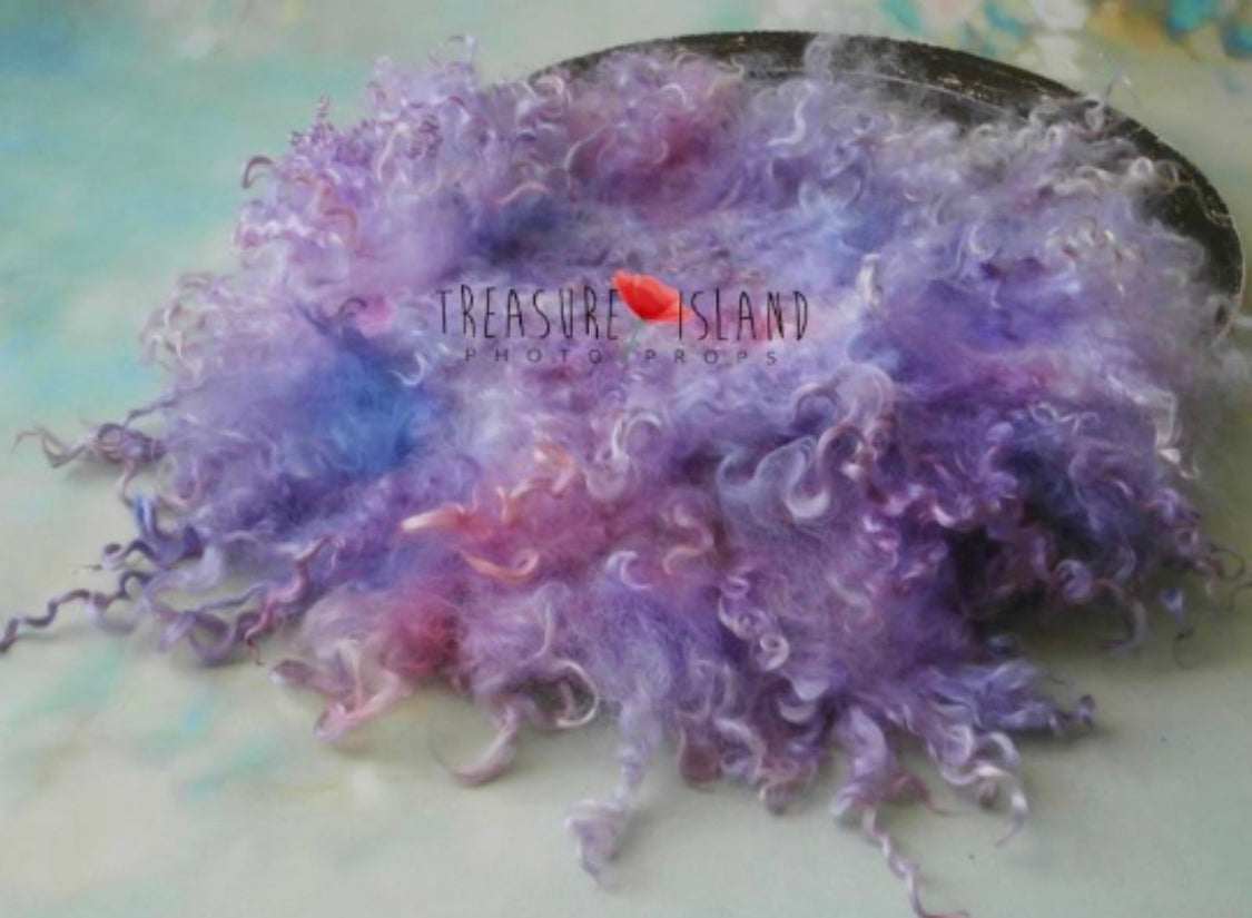 CURLY blanket lilac lavender intensive mix colour ✨6 sizes✨