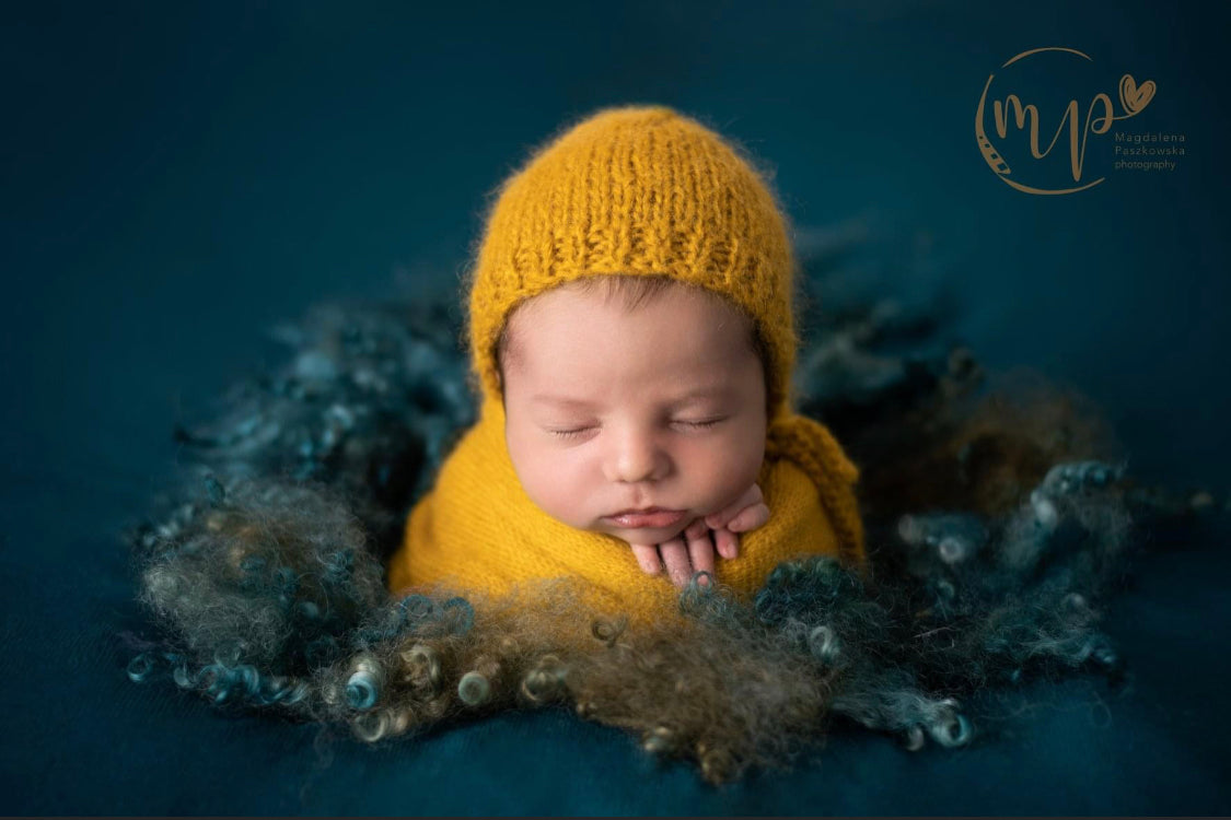 DARK FOREST Curly Blanket- Dark Forest Green Photo Props