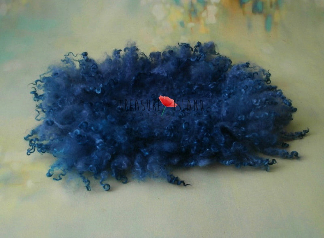 CURLY blanket cobalt colour ✨6 sizes✨