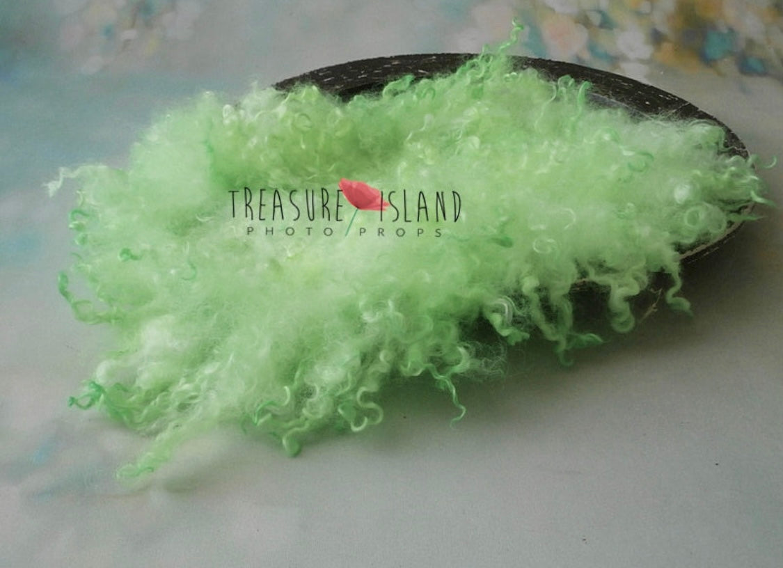 CURLY Apple green colour ✨6 sizes✨