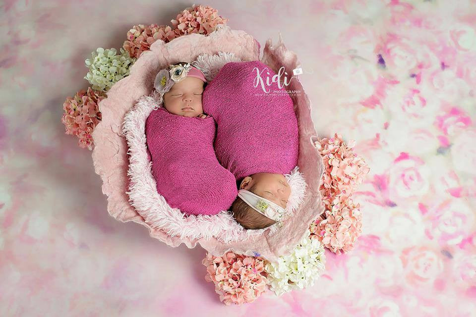 FELTED FLOWER BOWL light pink