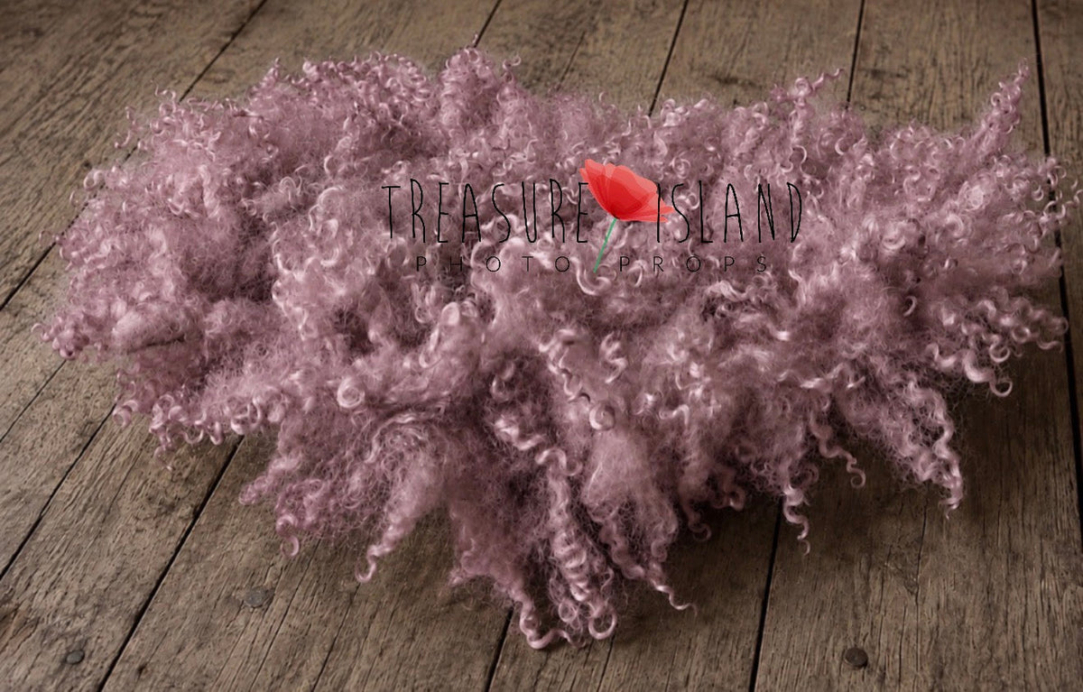 Lilac, Lavender & Plum - Curly Wool Photography Props