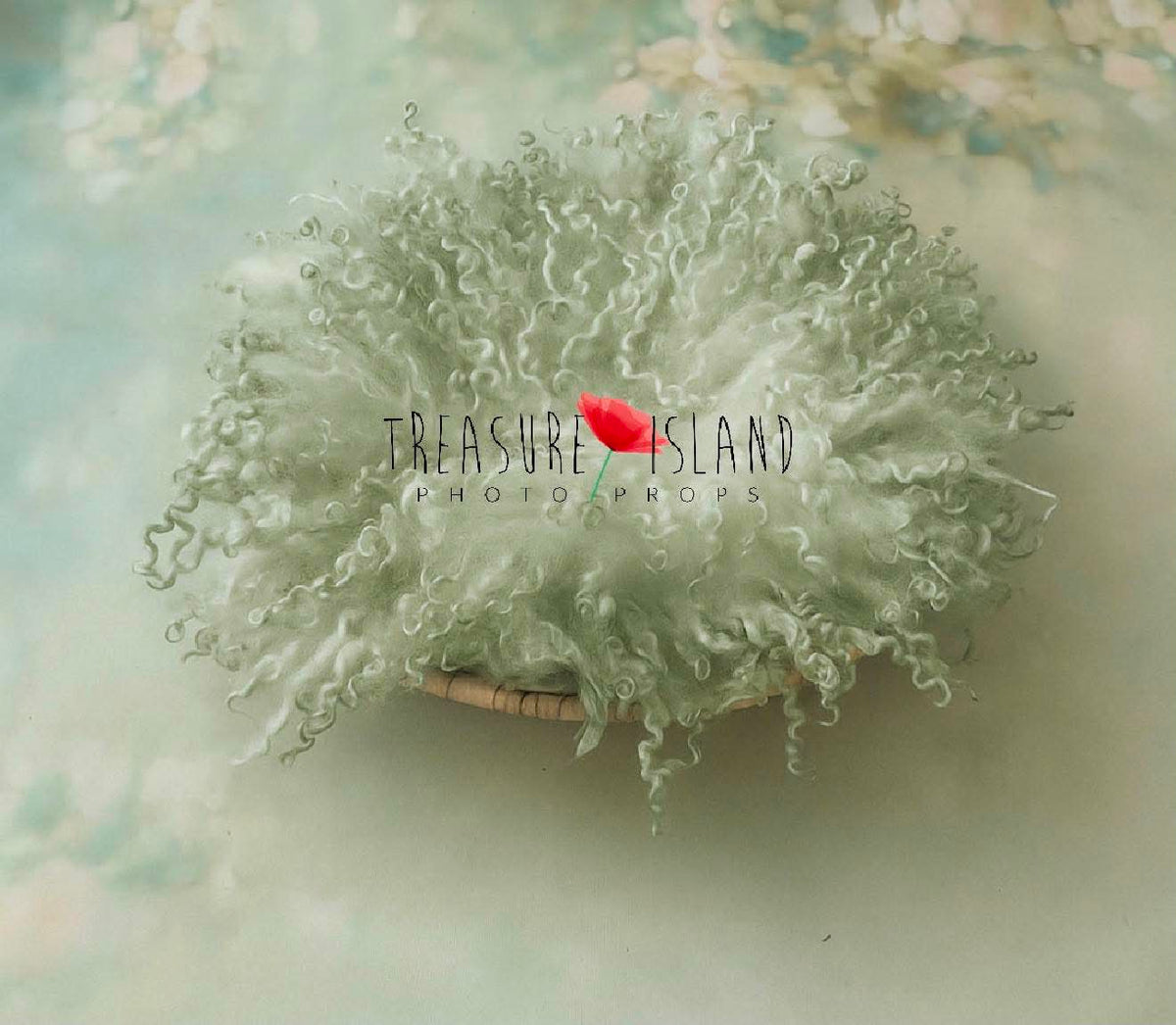 Sage, Moss & Woodland Green - Curly Wool Photography Props