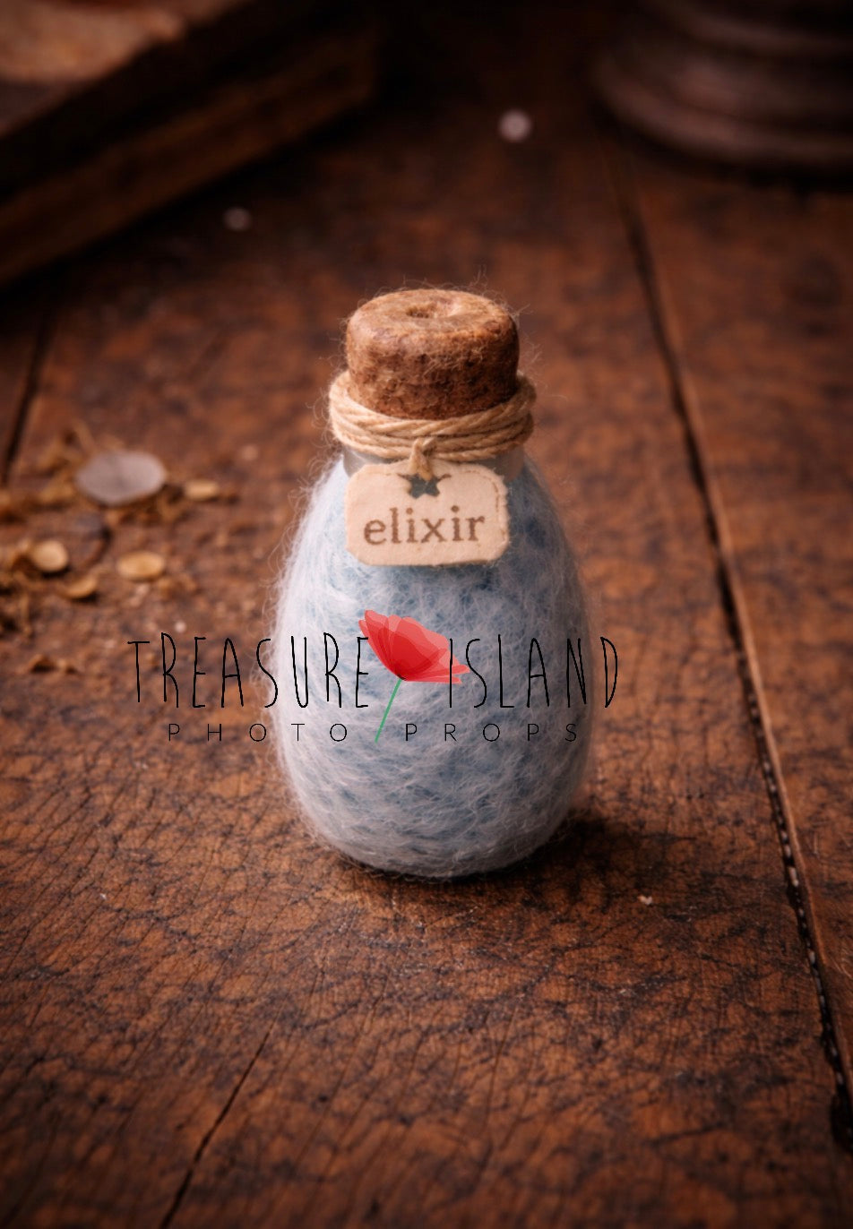 Wizard Elixir – Felted Potion Prop | Handmade Wizard Photography Accessory