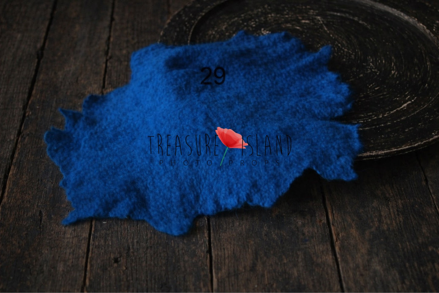 Hand-Felted Wool Blanket - Organic Shape Collection - photo props