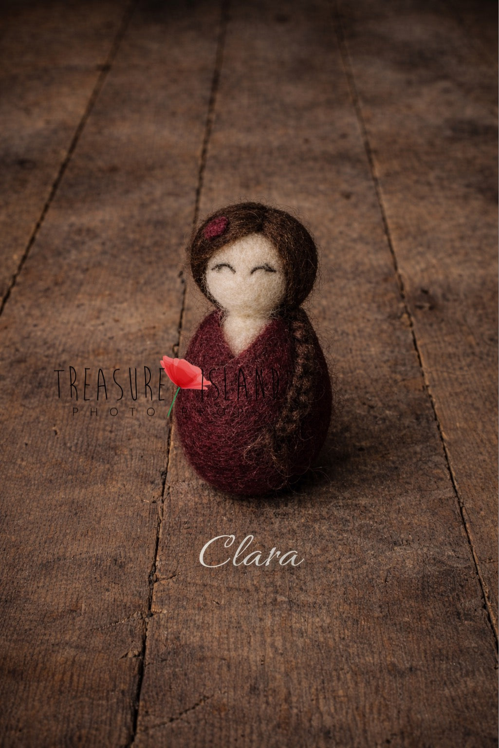 Heirloom Baby Doll Collection – Hand-Felted Swaddled Mini Dolls for Newborn Photography