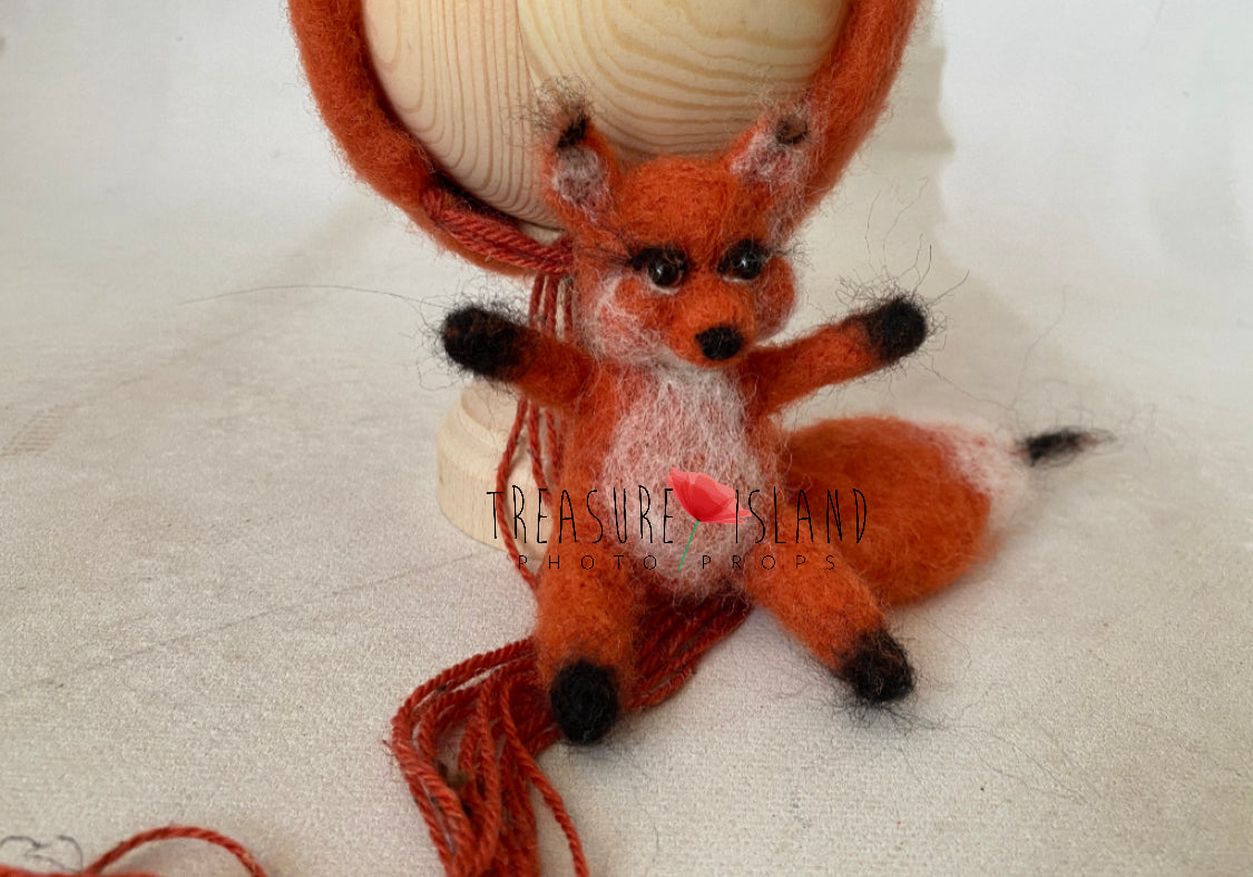 FOX SET - model 2  FOX HAT +FOX felt animals felt animal NEEDLE animal NEEDLE animals ✨AUTUMN PROPS