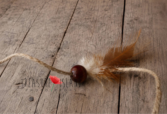 Natural Wooden Bead Tieback - Newborn Photography Prop