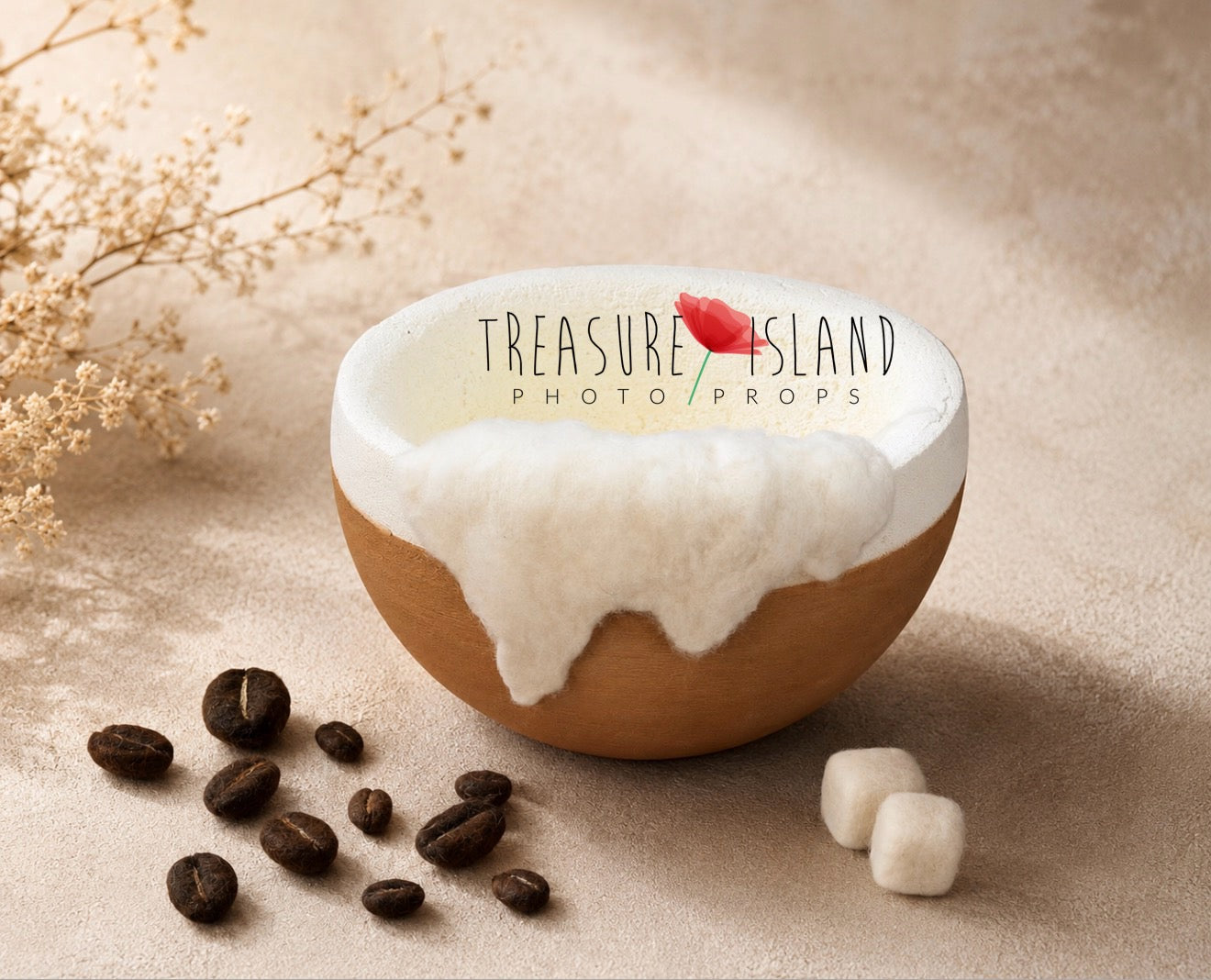 Cappuccino Dream Bowl – Giant Coffee Cup Newborn & Sitter Prop