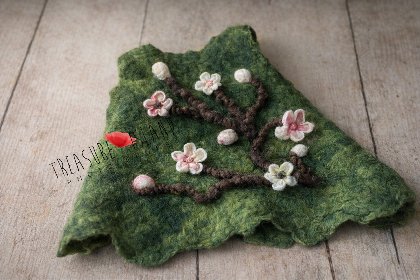 Forest Blossom – Handmade Felted Newborn Dress