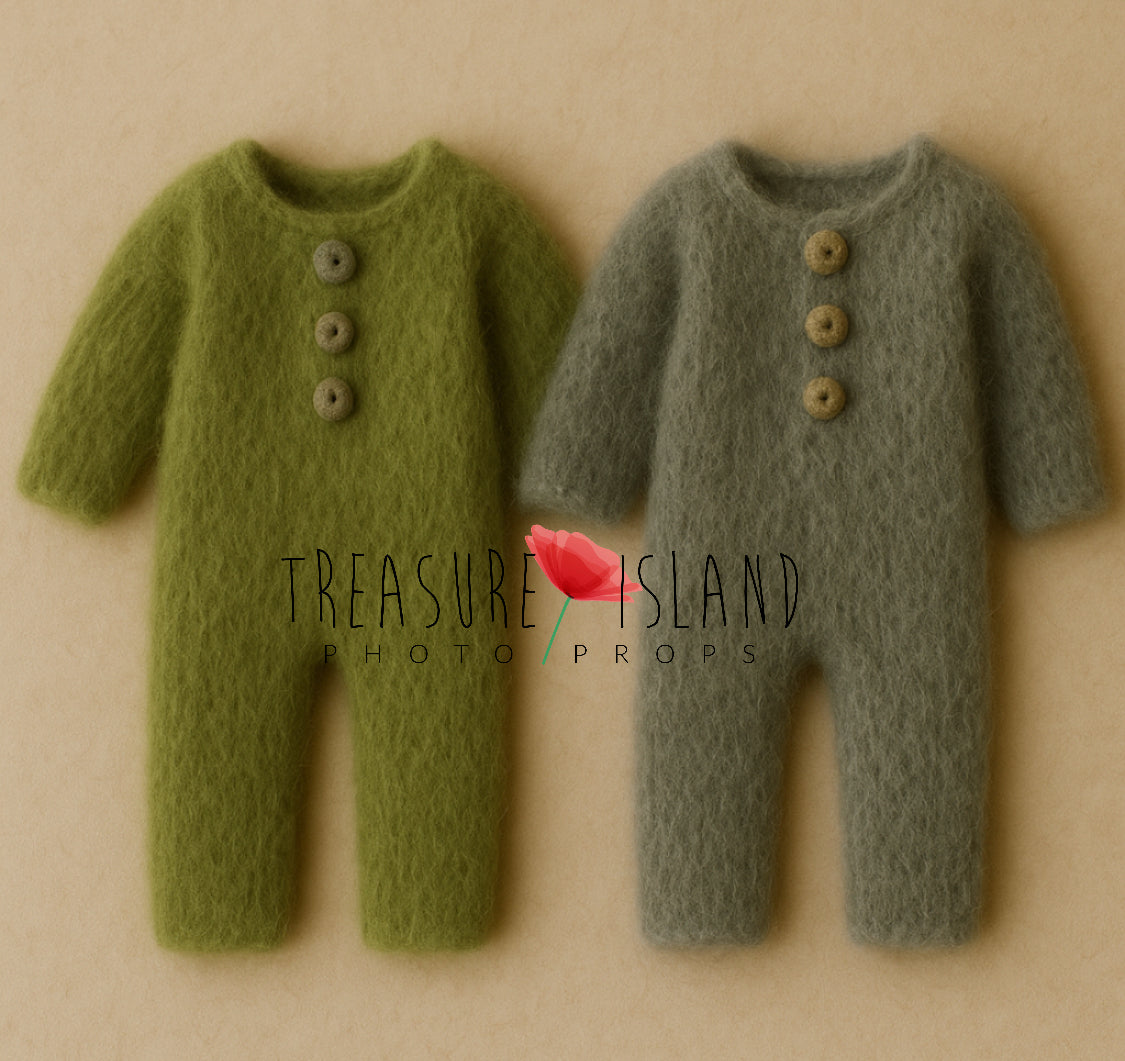 🦕 Luxury Dino Collection – Knitted Rompers - DInosaur Collection