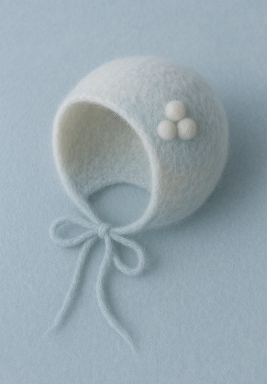 LUXURY Snow Ball Bonnet – Frozen Blue Edition-Crystal Collection