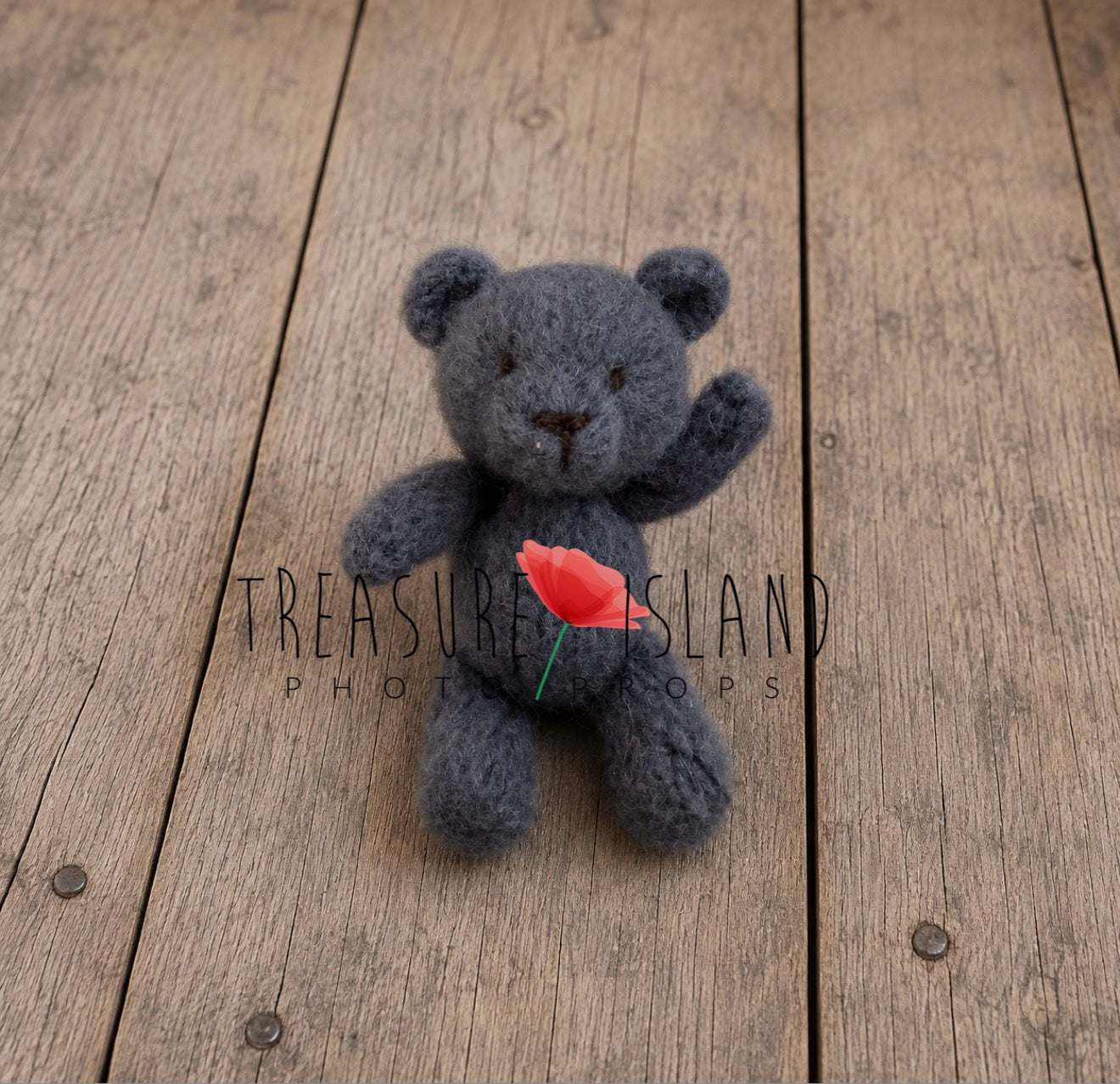 Knitted Teddy Bear & Bunny - Newborn Photo Props