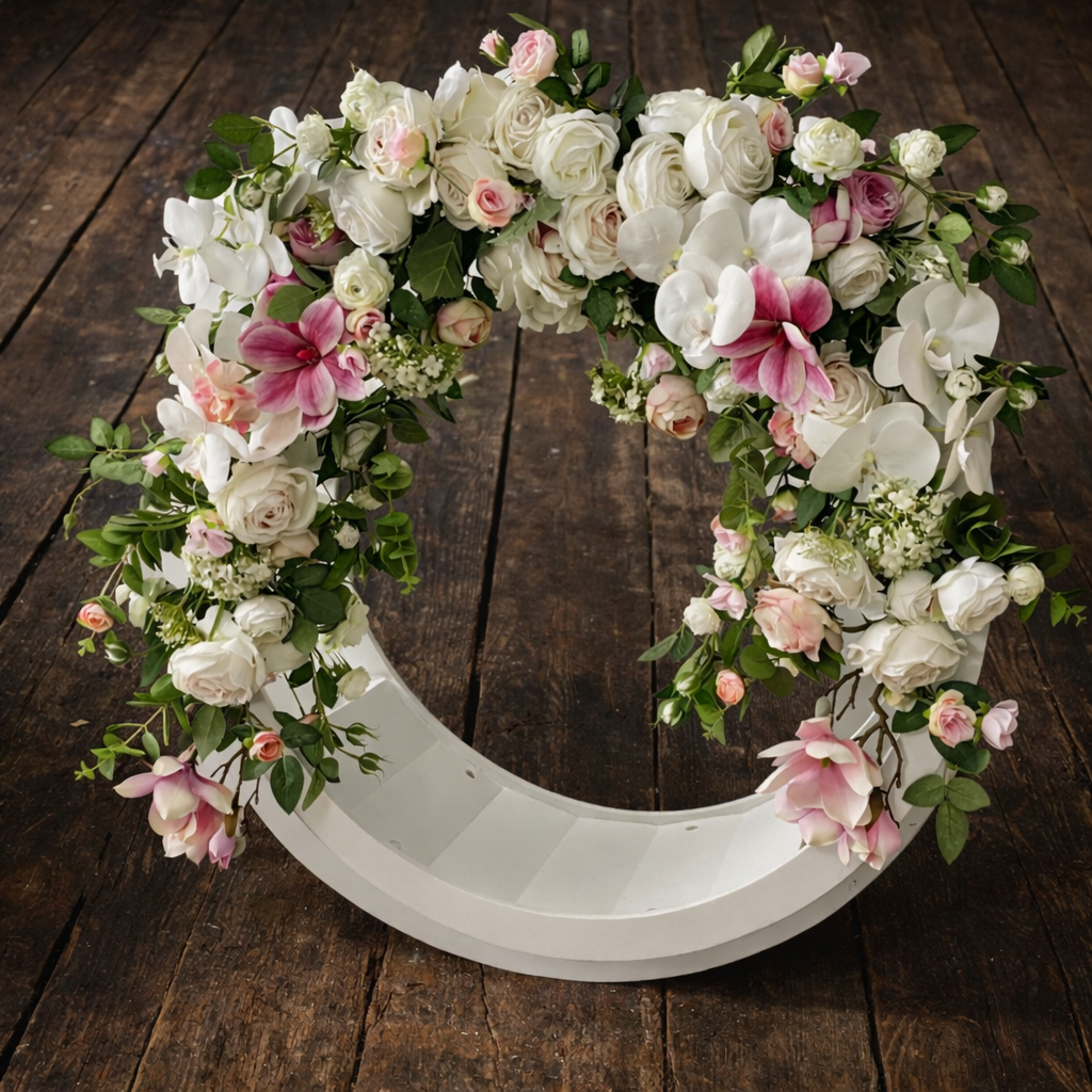 フラワーガーランド ホワイトとピンク ✨2サイズ✨