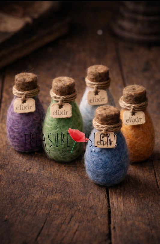 Wizard Elixir – Felted Potion Prop | Handmade Wizard Photography Accessory