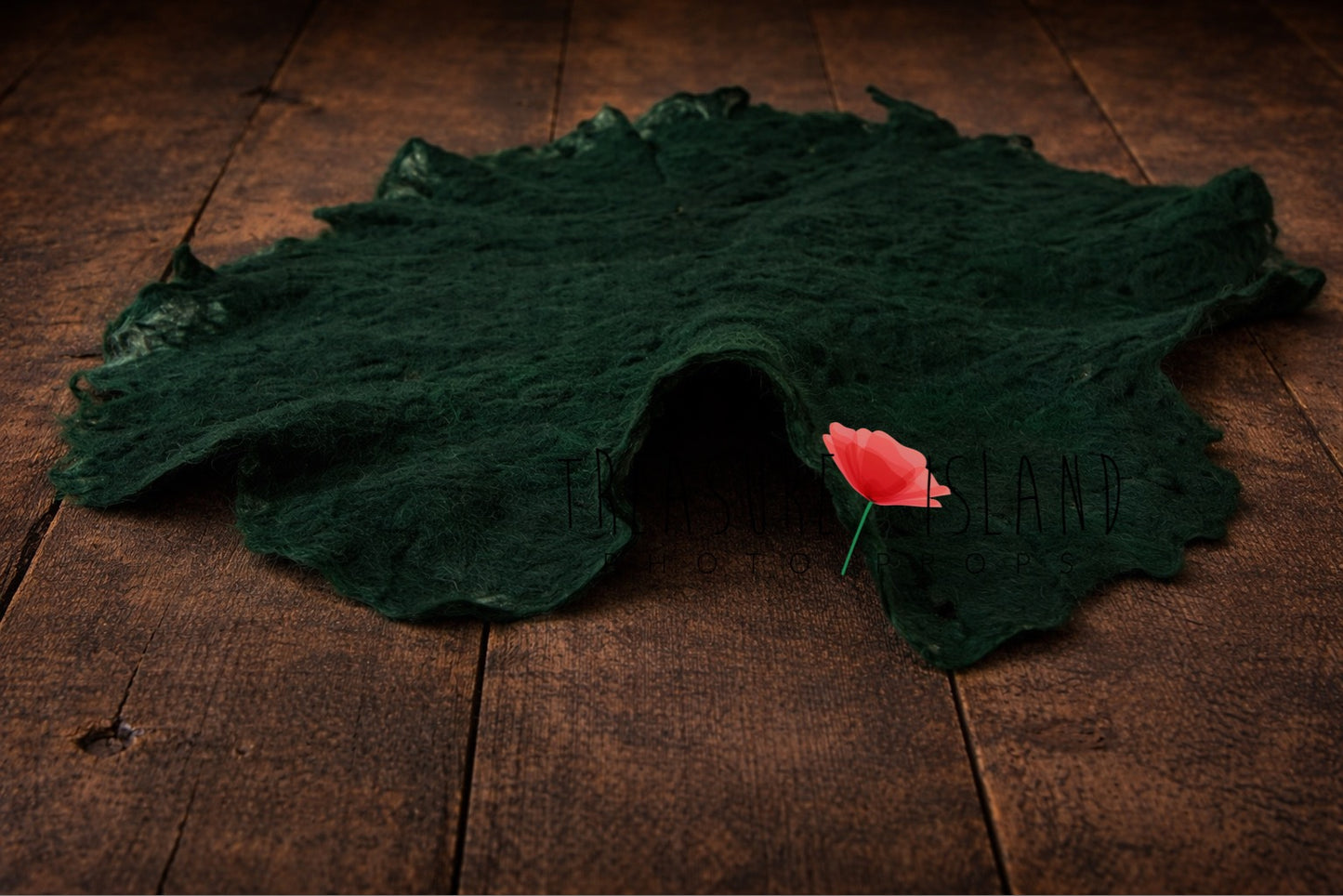 Hand-Felted Wool Blanket - Organic Shape Collection - photo props